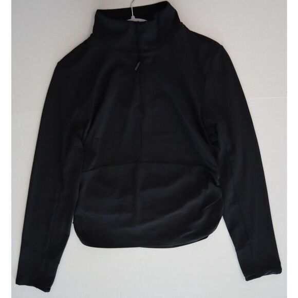 Athleta 88373-00 Women's Sz XL Black Transcend Half Zip Long Sleeve Top - Picture 8 of 13